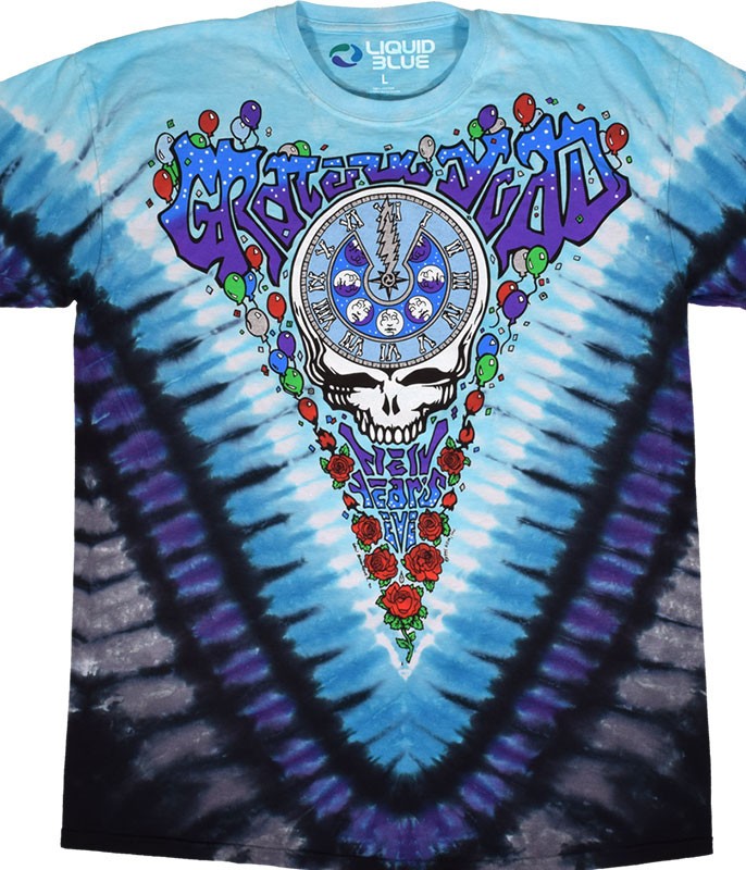 [Limited Edition] Vintage Grateful Dead Midnight Hour Tie-Dye T-Shirt Liquid Blu gallery