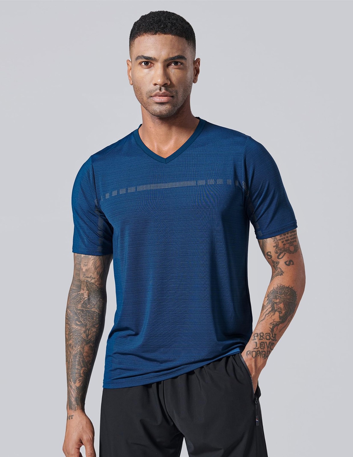 Men's Cut Out Tshirts, DryFit Tshirts, Athletic, Short Sleeve, Workout... gallery