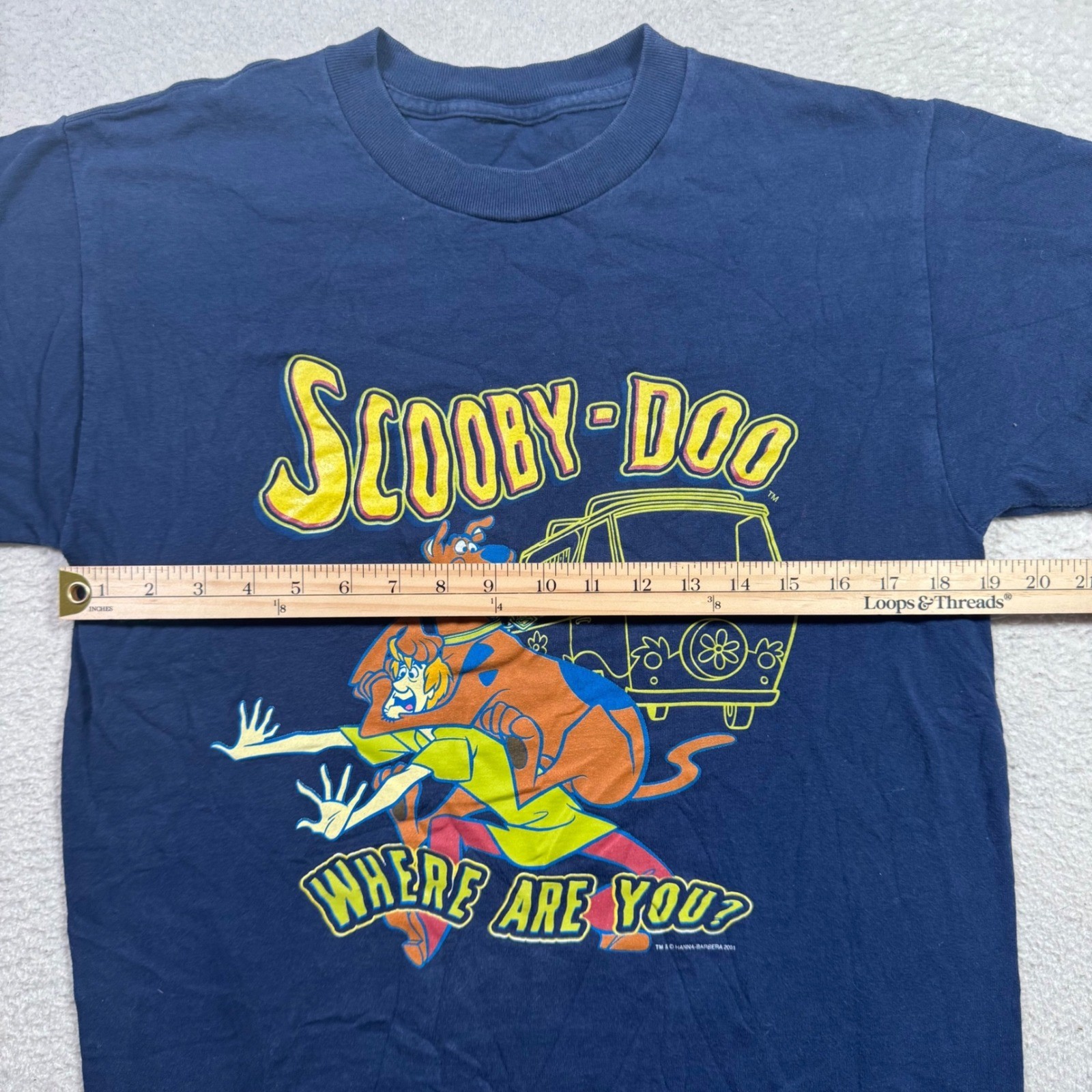 Scooby-Doo T-Shirt Unisex Medium Navy Blue 2001 Mystery Machine Graphic Y2K Tee gallery