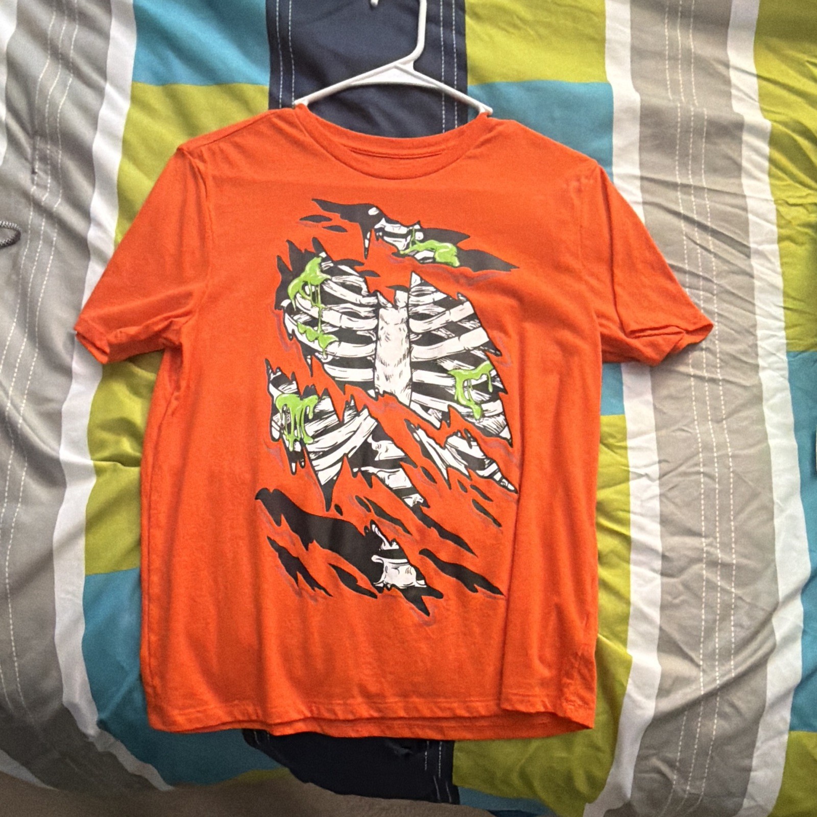 Skeleton Shirt For Halloween XL 14-16