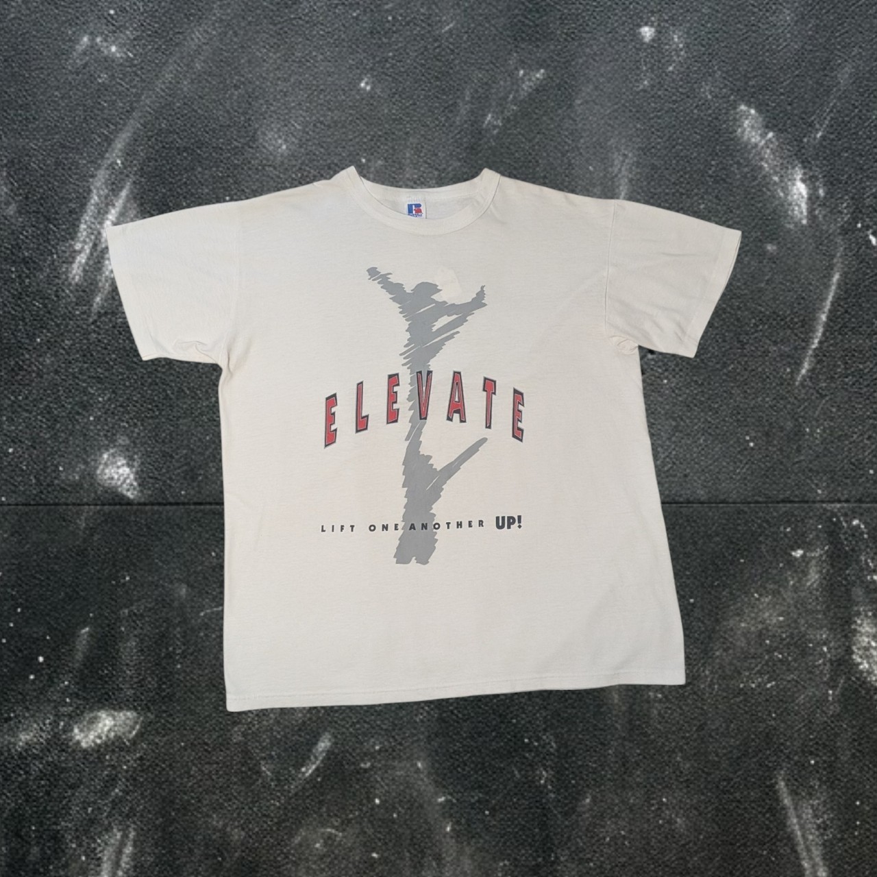 Russel Athletic Men's T-Shirt Size L VTG Elevate USA Made Single Stitch gallery