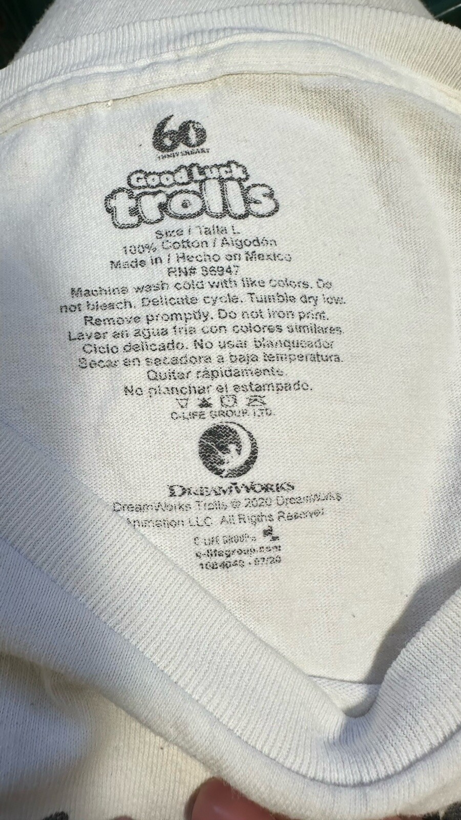 TROLLS TShirt Large Womens TShirt 60th Anniversary Good Luck Unlimited T-Shirt gallery