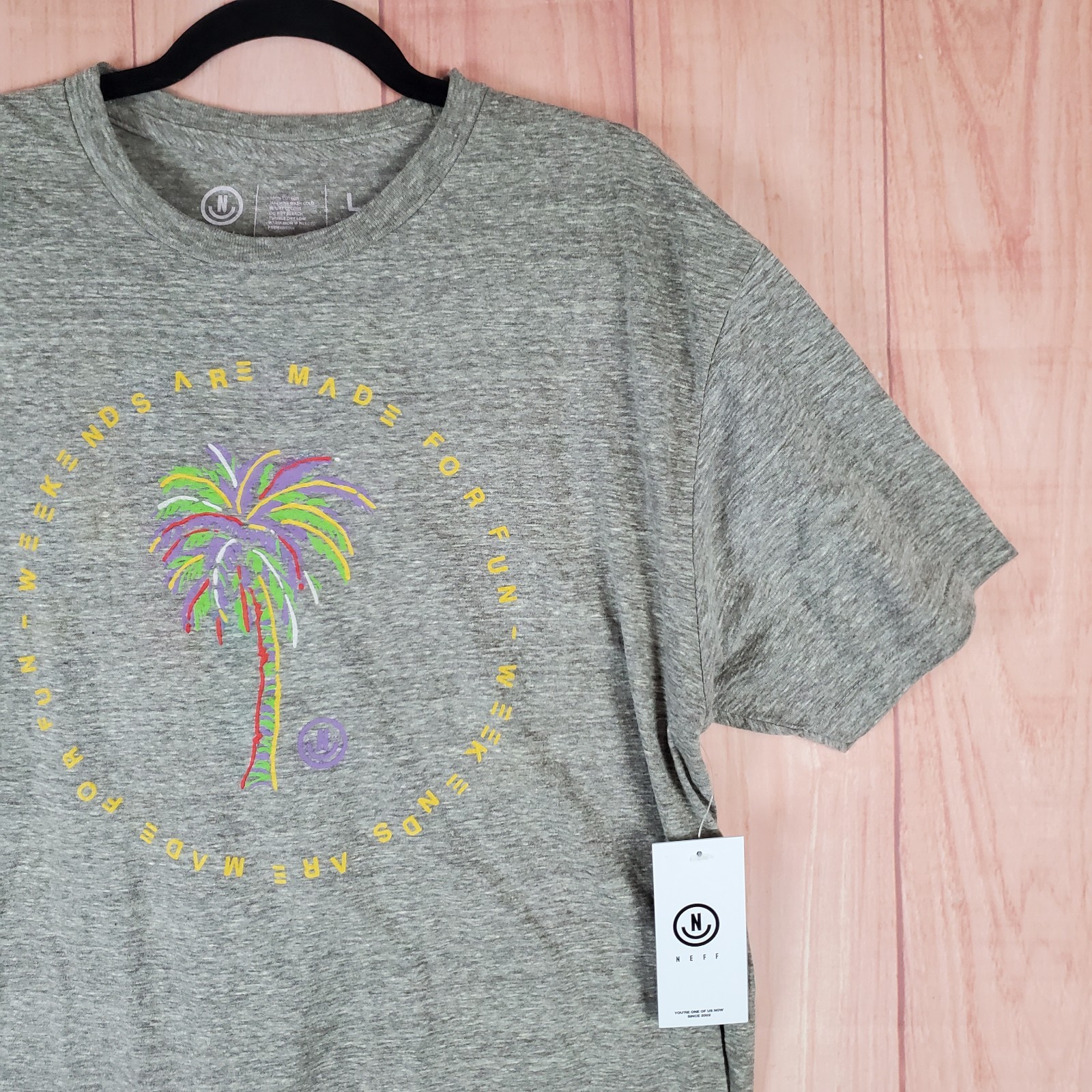 Neff Mens Shirt Large Gary 100% Cotton Crew Neck Short Sleeve Pullover Outdoor gallery