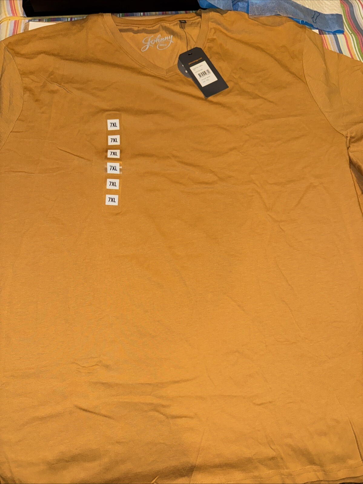 Johnny Bigg Men's 7XL Blue V Neck T-Shirt - NWT gallery