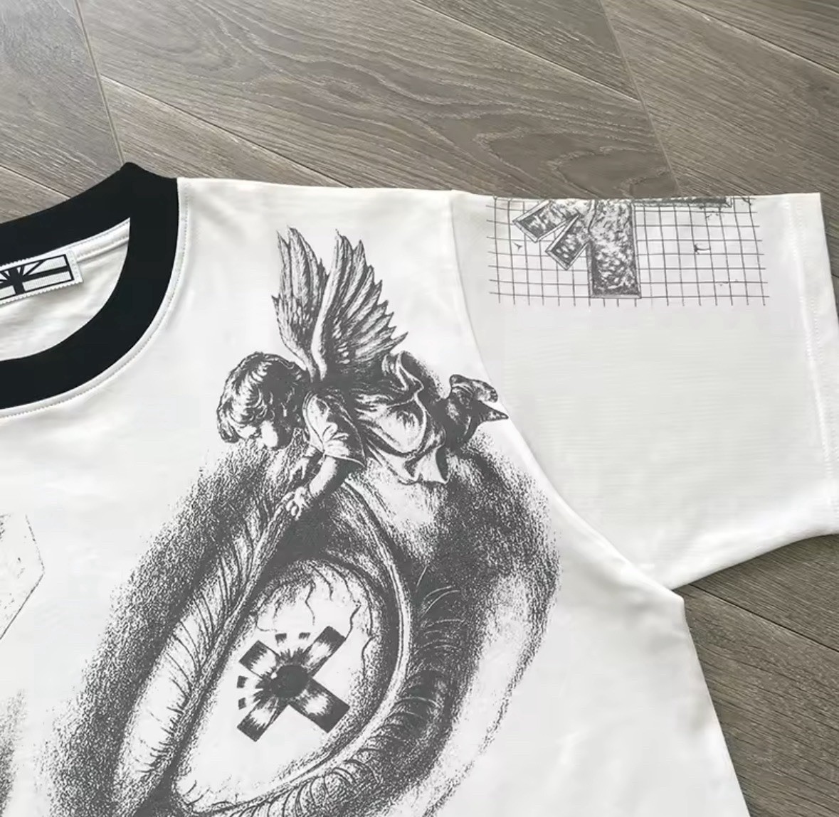 Vertabrae Mixed Feelings Tee White Men's Round Neck Cotton Short Sleeve T-shirts gallery