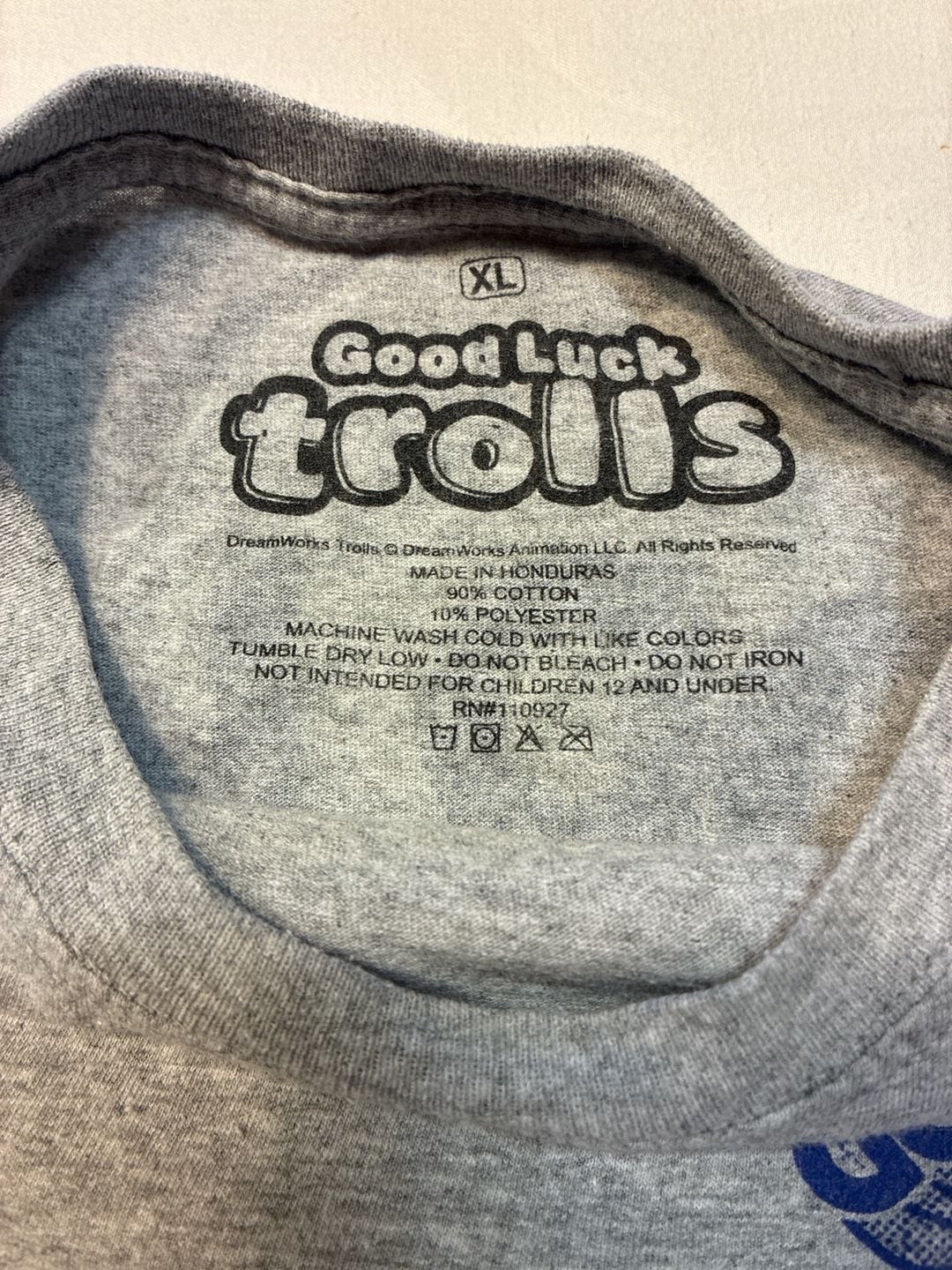 Good Luck Trolls Limited Edition Graphic T-Shirt Gray XL gallery