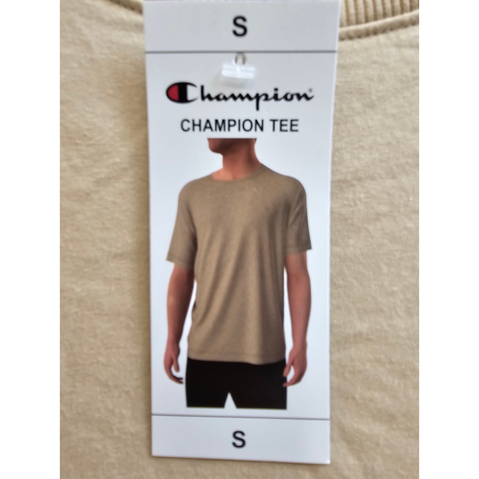 Champion Mens Tee Short Sleeve Crew Neck Western Khaki Tan Small New gallery