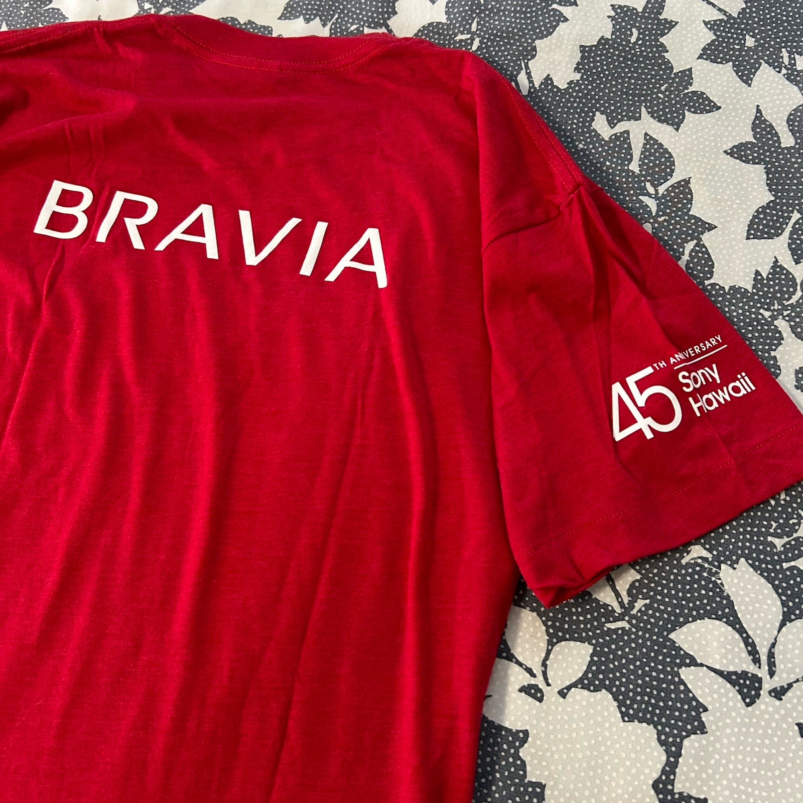 Vintage Sony Hawaii 45th Anniversary T Shirt M Bravia American Apparel Red Promo gallery