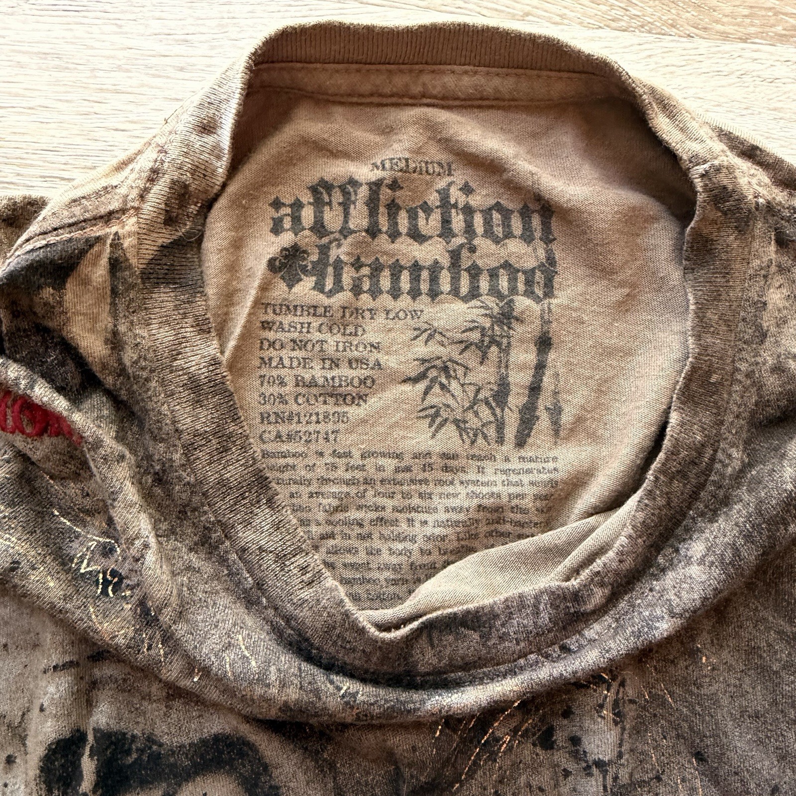 Affliction Bamboo Series Angel AOP Shirt, Size Medium gallery