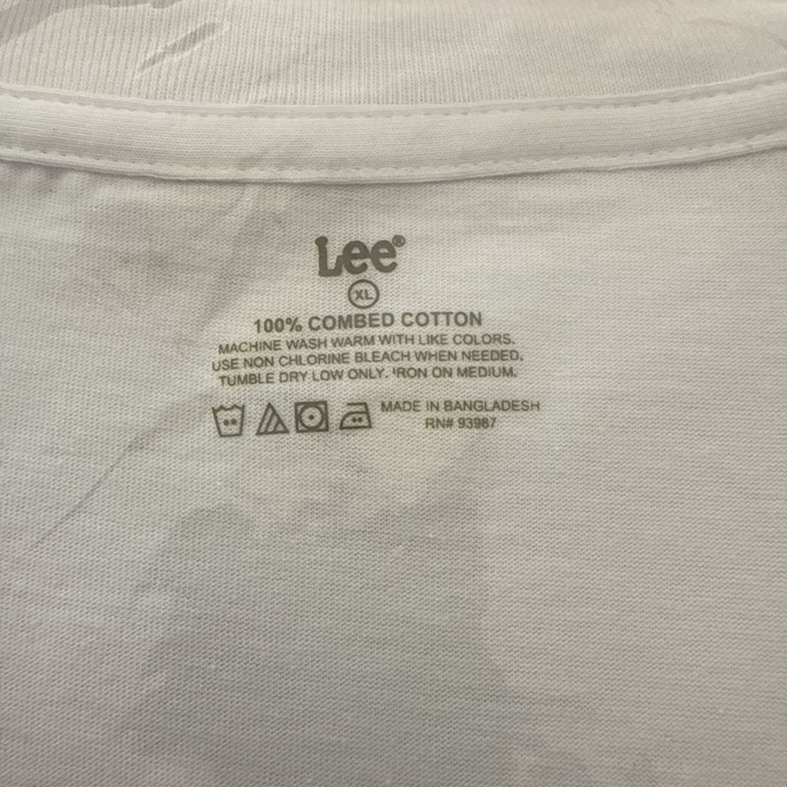 Lee T-Shirt V-neck 3-Pack Size XL White 100% Combed Cotton New Tee Shirts gallery