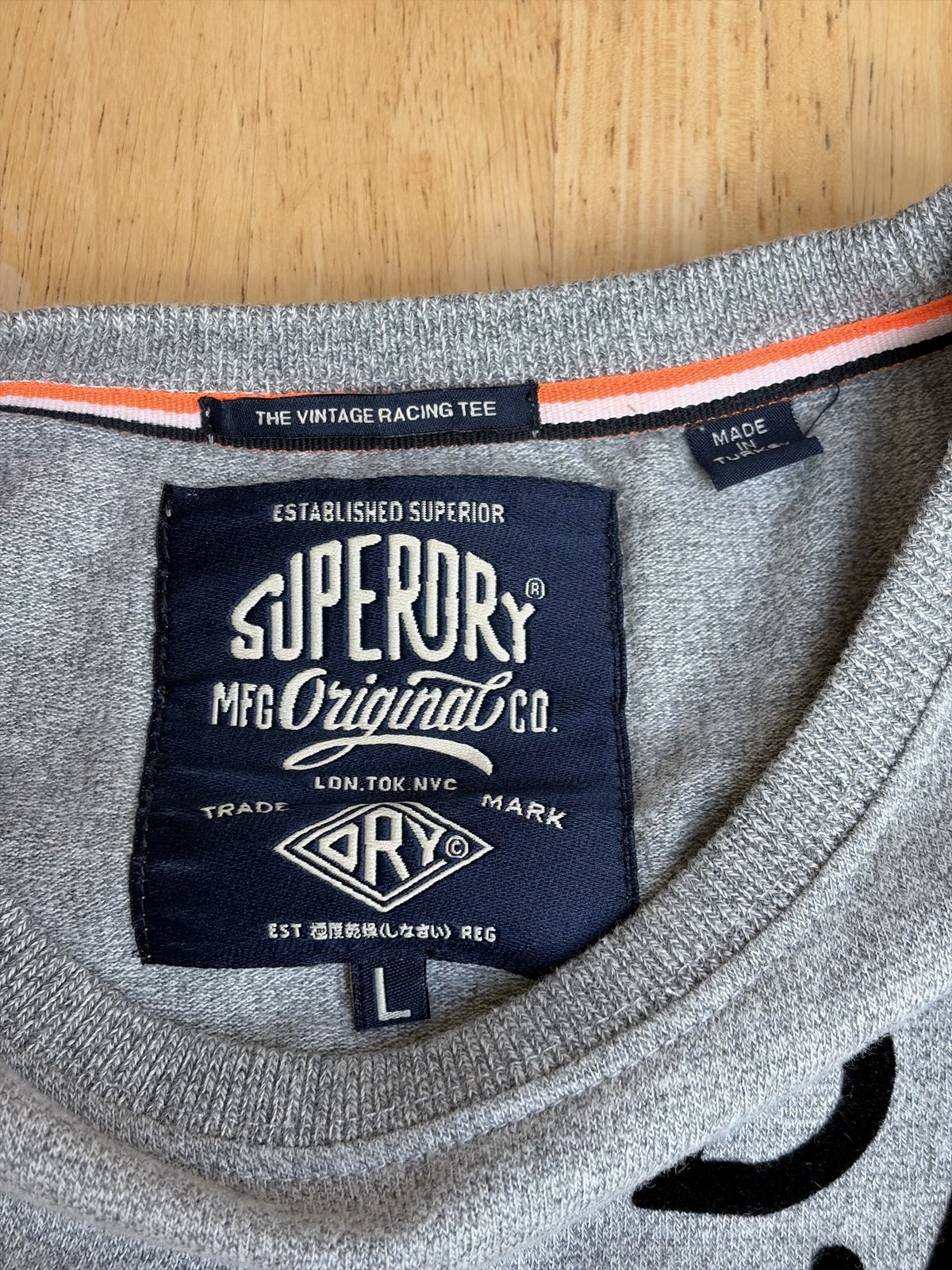 Superdry The Vintage Racing Tee Grey Size L gallery