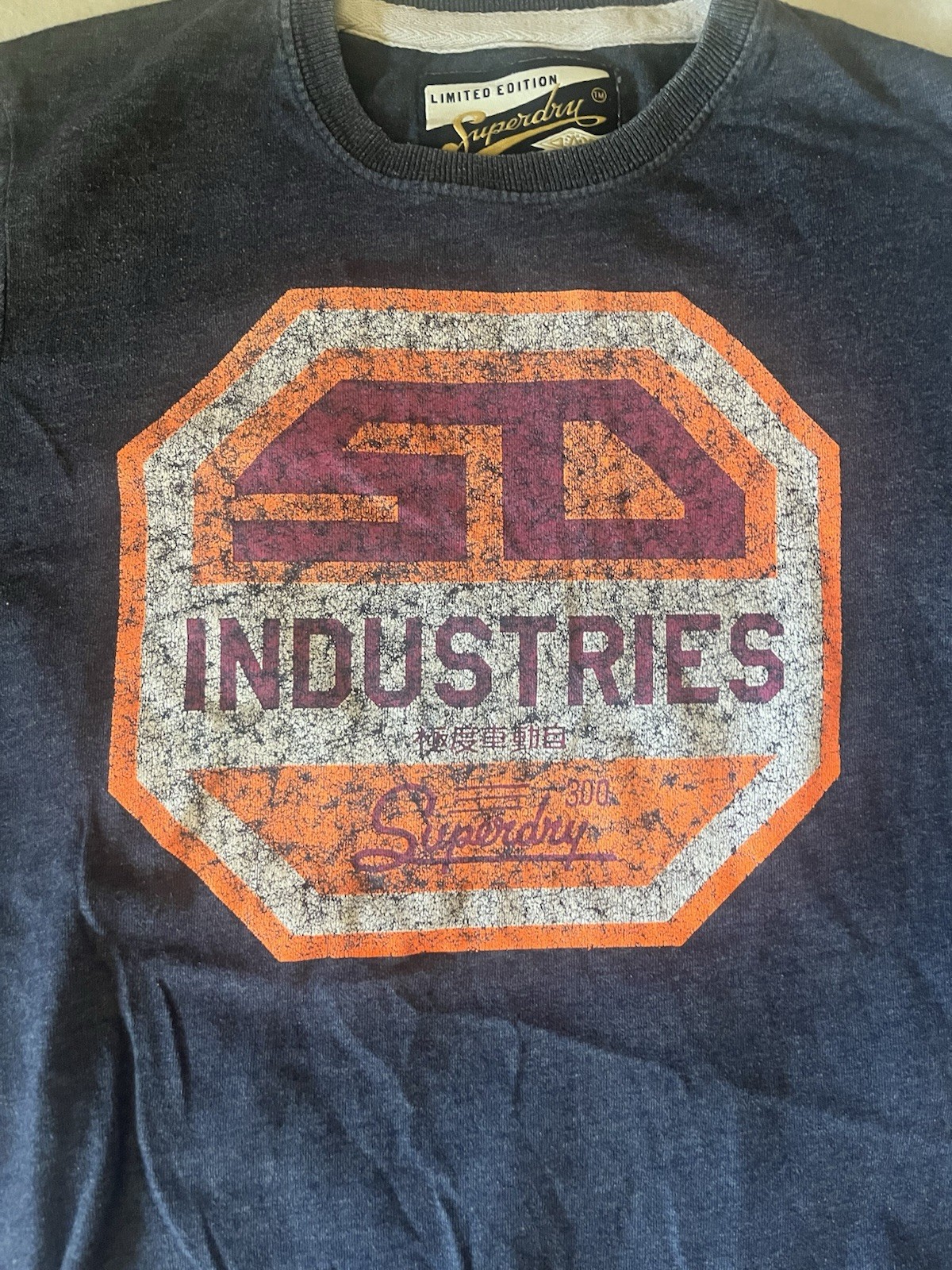 Superdry Vintage Goods Blue Graphic Logo Crew Neck Cotton Jersey Men's T-Shirt M gallery