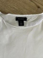 Halogen White Short Sleeve Crew Neck T-Shirt Womens Size Medium Stretch Tee