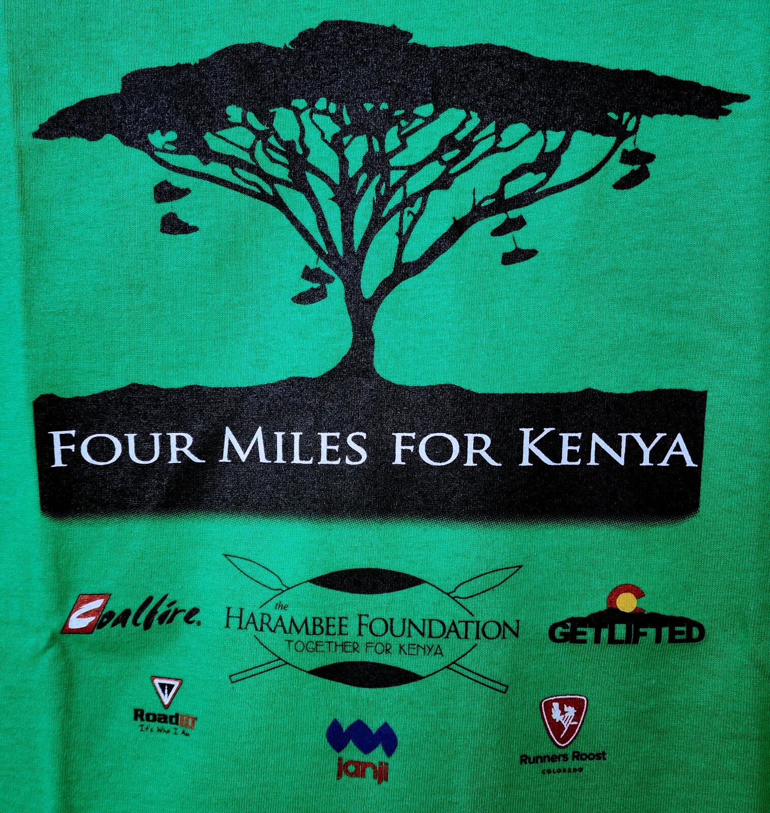 Four Miles for Kenya Charity Race T-Shirt - Adult Small - Never Worn - Rare gallery
