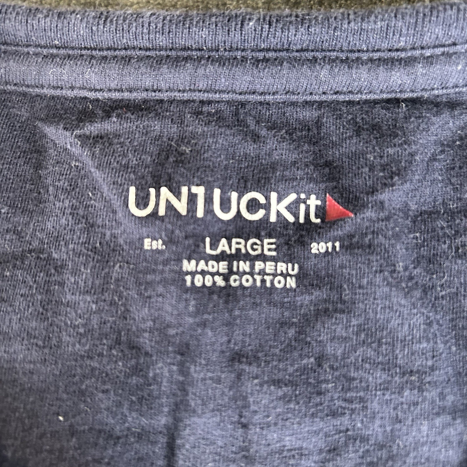 UNTUCKit Lambert Striped Cotton Crewneck T Shirt Mens L Navy Nautical Casual gallery