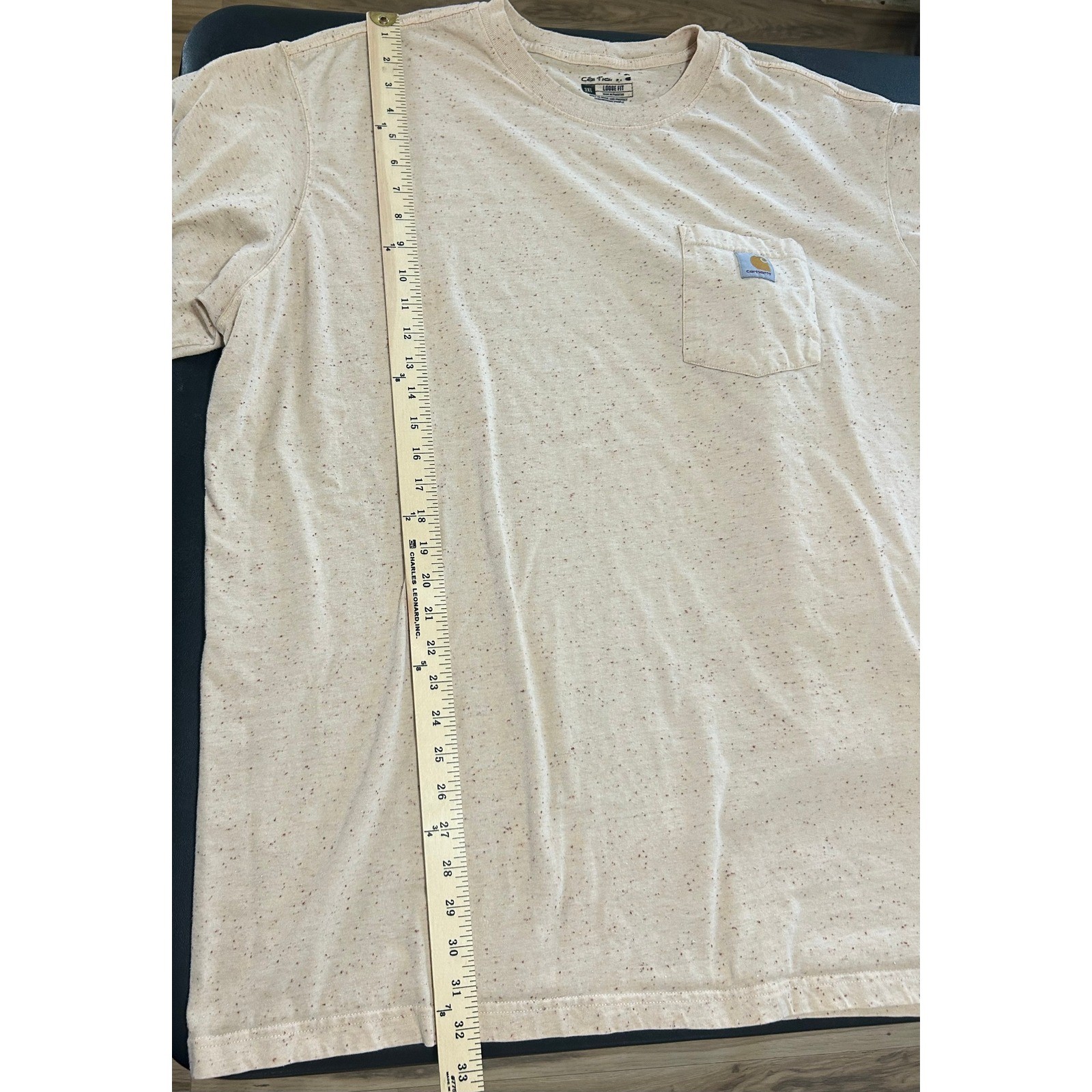 Carhartt Pocket T-Shirt Mens 3XL Pink Oatmeal Loose Fit Workwear Lot of 2 Cotton gallery