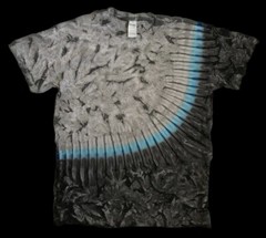 *New* 2XL – Sm Handmade Tie Dye, Carbon Blue Sash, Crew or V-Neck
