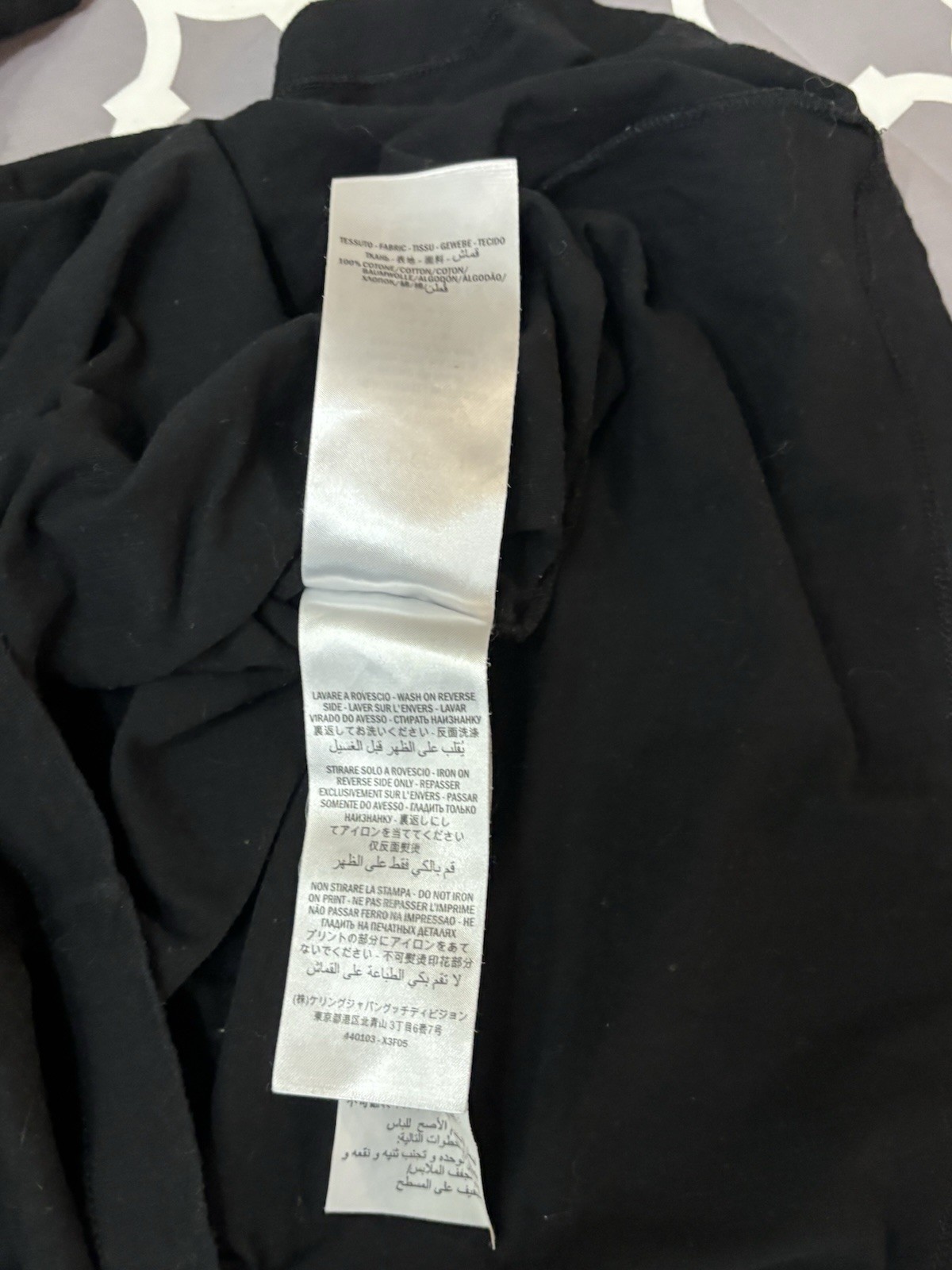 GUCCI Classic Logo black Cotton T Shirt Unisex Size Large gallery