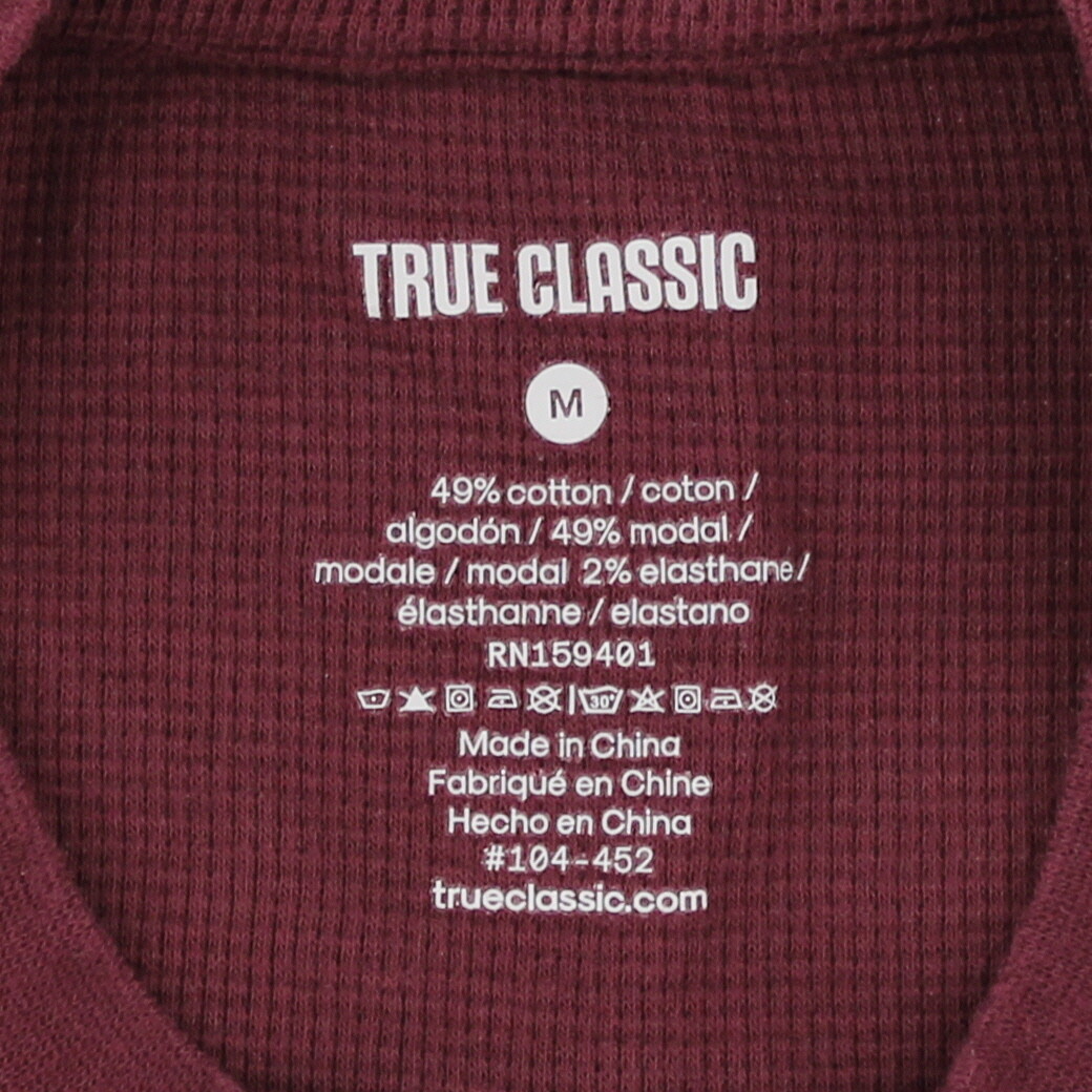 True Classic Men's T-Shirt Waffle Collection Modal Tee, Crew Neck, Long Sleeve gallery