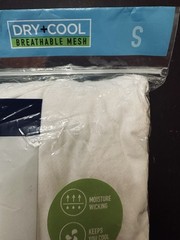 Stafford Dry Cool Breathable Mesh White Crew Neck Blended Cotton 4 Pack – NEW Sm