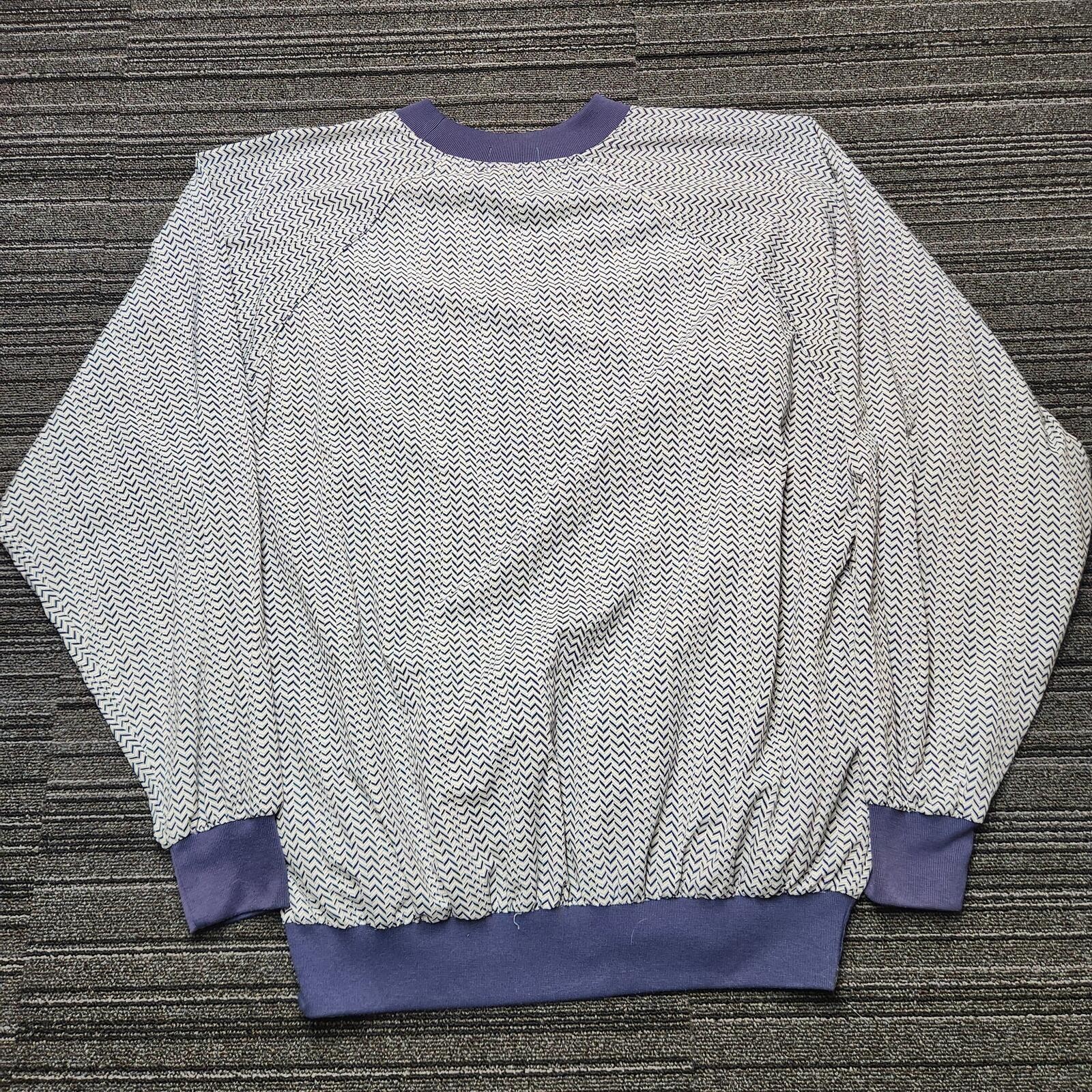 Vintage Players Van Heusen Chevron Print Nylon Pullover Windbreaker Mens L gallery