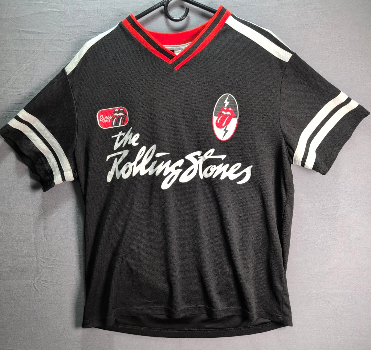 The Rolling Stones Shirt Large 42-44 Black Polyester Established 1962 Logo gallery