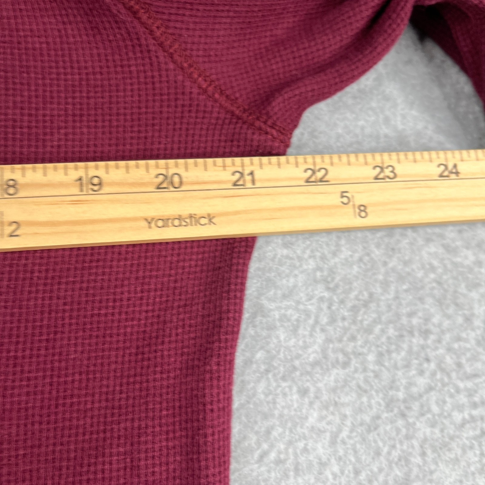 Banana Republic Henley Shirt Waffle Knit 1/2 Zip Burgundy Long Sleeve Pullover L gallery