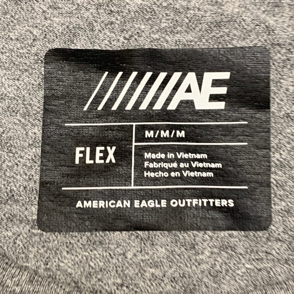 American Eagle Outfitters Flex Shirt Mens Medium Gray Long Sleeve Streetwear gallery