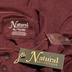 NWT Natural Reflections Half Button High Neck Shirt Men’s XL