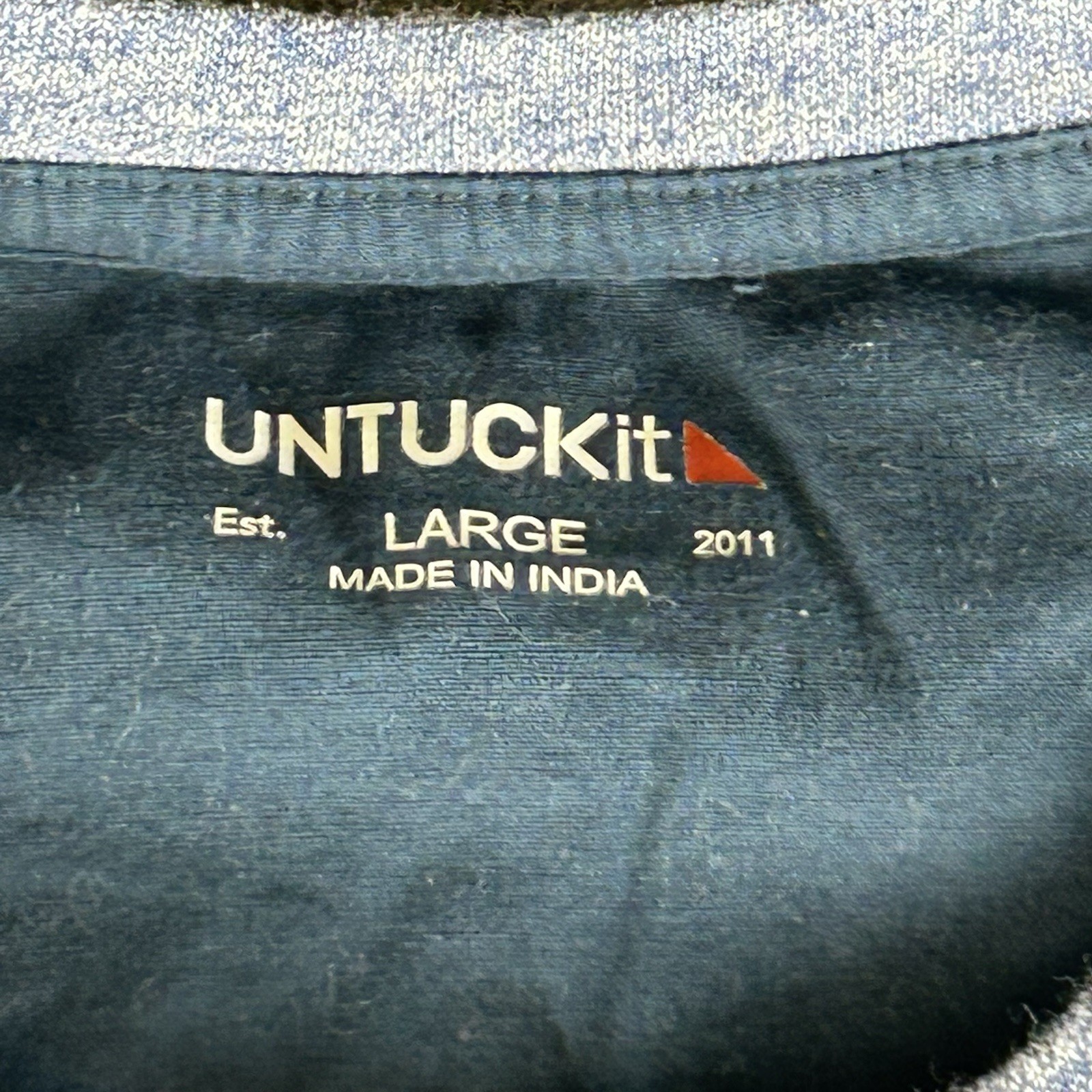 UNTUCKit Lambert Striped Cotton Crewneck T Shirt Mens L Navy Nautical Casual gallery