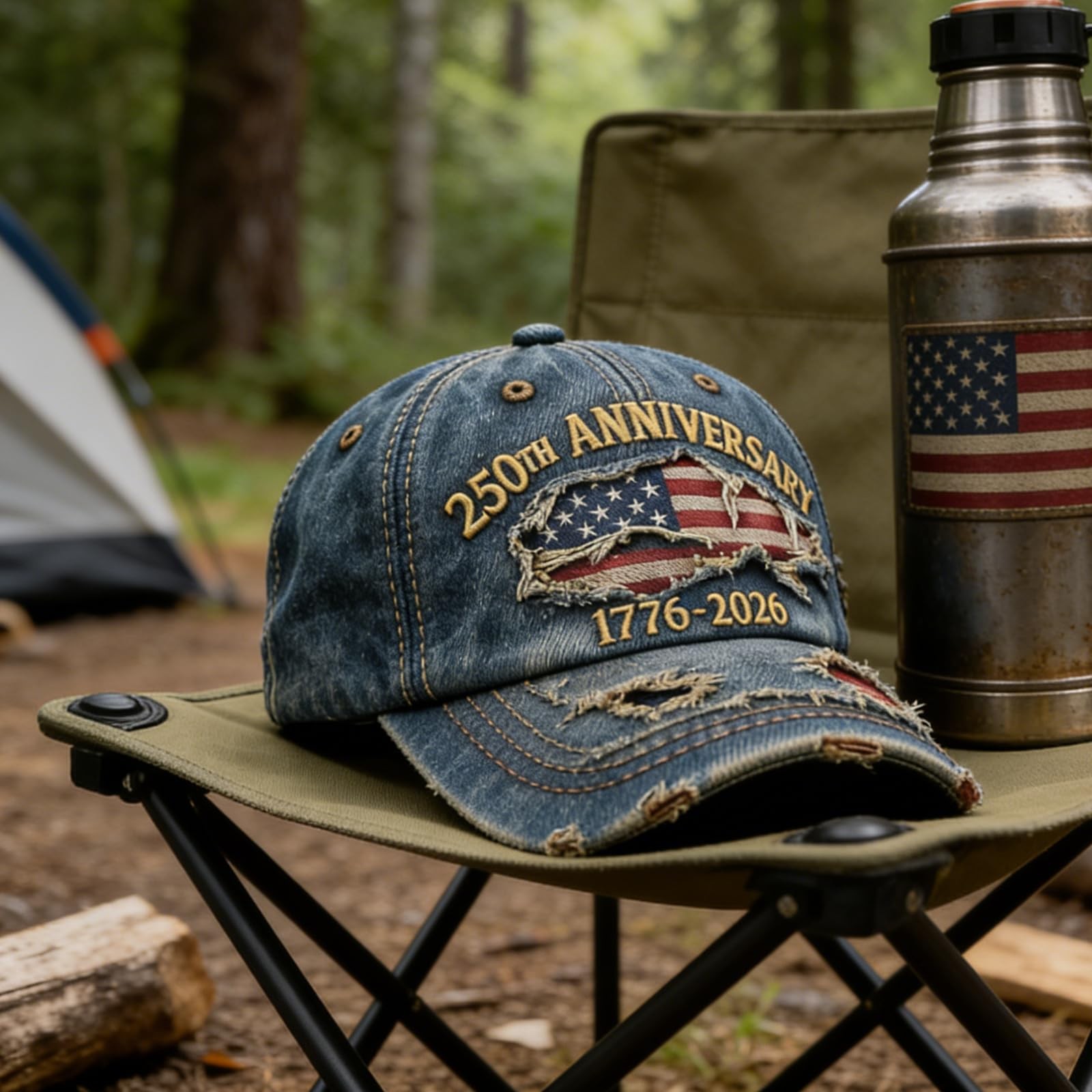 USA 250th Anniversary Distressed Casual Cap,250 Anniversary USA hat 1776-2026... gallery