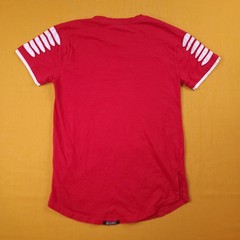 Switch Remarkable Men’s Medium Razor Cut Zipper Short Sleeve Shirt Red White