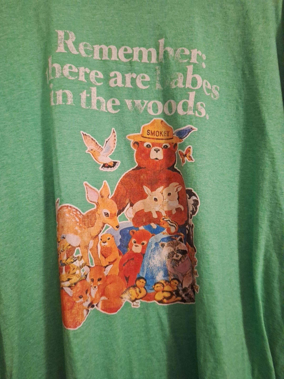GUC - XL - Light Green - Smokey The Bear - T-Shirt gallery