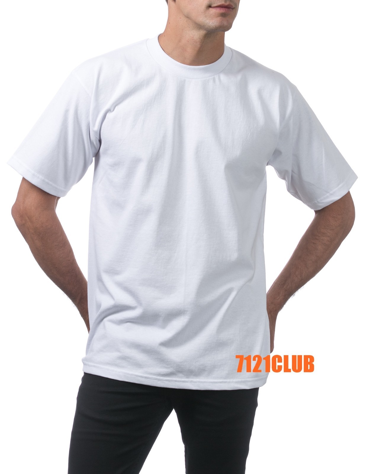 6 PACK PRO CLUB MENS T SHIRTS PLAIN WHITE PROCLUB HEAVYWEIGHT SHORT SLEEVE S-7XL gallery