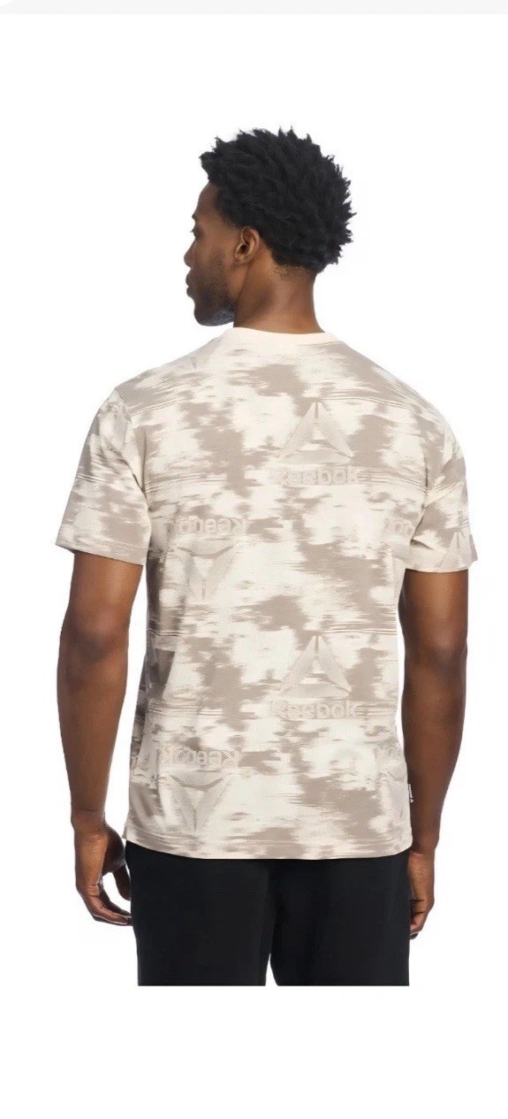 Reebok Men's Brown & White Short Sleeve Camouflage T-Shirt Size XL NEW gallery