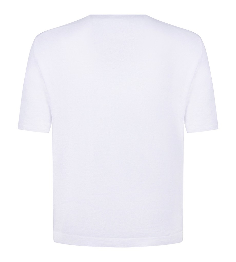 STILE LATINO t-shirt linen cotton EU 56 US 46 white normal fit gallery