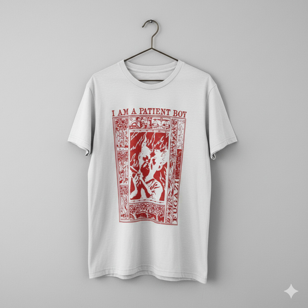 Fugazi I Am a Patient Boy T-Shirt White Post Hardcore Punk Tee - T394 gallery
