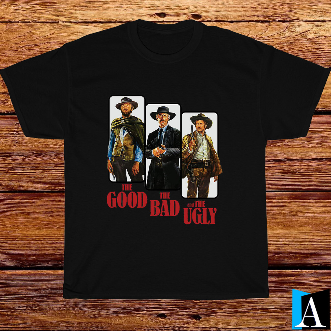 New Shirt The Good The Bad and The Ugly Movie Black/ White/ Grey T-Shirt S-5XL gallery