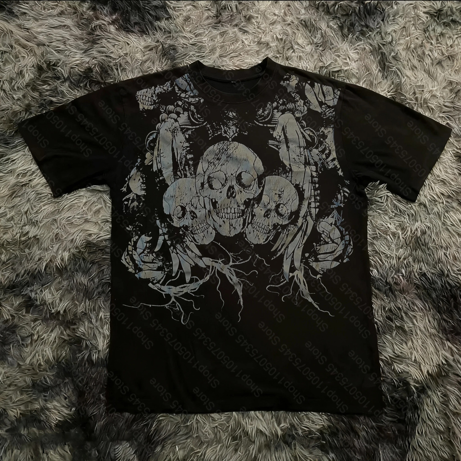 Retro Classic Gothic Style T-shirt Print Oversized Shirt High Street Shirts gallery