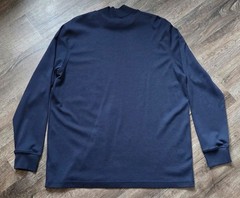 Men’s Lands End Mock Turtleneck Long Sleeve Shirt Navy Blue XL 46-48