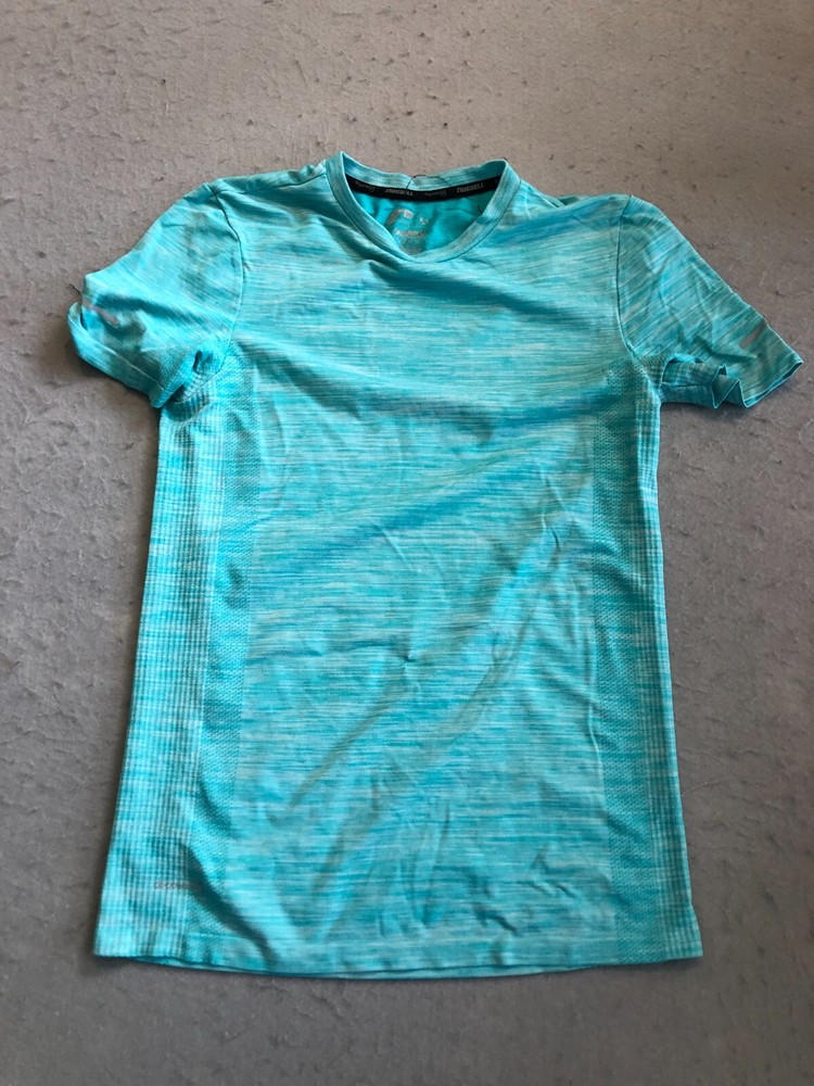 Russell Shirt Men’s Small Teal Reflective 360 Stretch Activewear