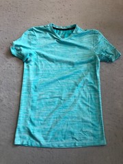 Russell Shirt Men’s Small Teal Reflective 360 Stretch Activewear
