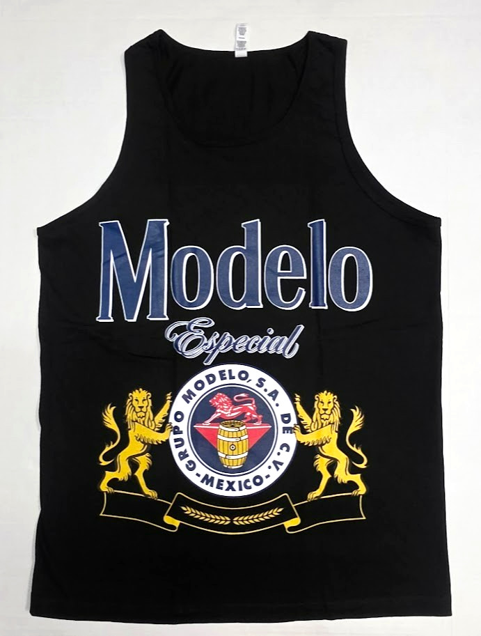 MODELO ESPECIAL Tank Top T-shirt Mexico Cerveza Beer Men’s Vest LARGE Black New