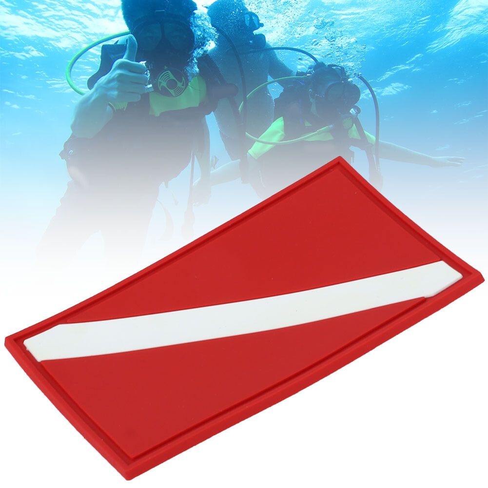 Outdoor PVC Scuba Diving Flag Patch Diver Down Backpack Badge Replacement LJ gallery