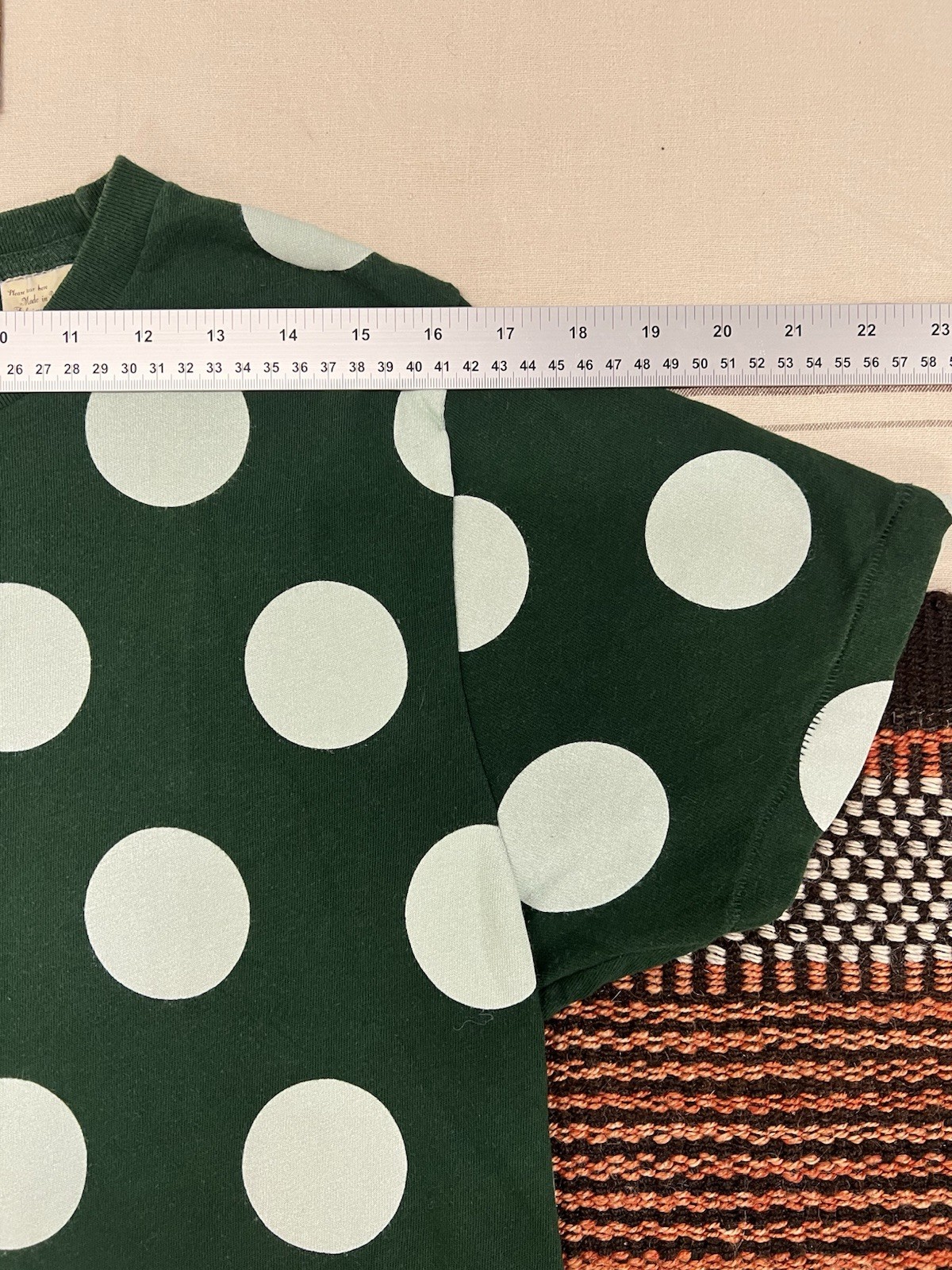 LVC T-Shirt M Levi's Vintage Clothing 60s Casuals Green Polka Dot LNWOT 38" Slim gallery