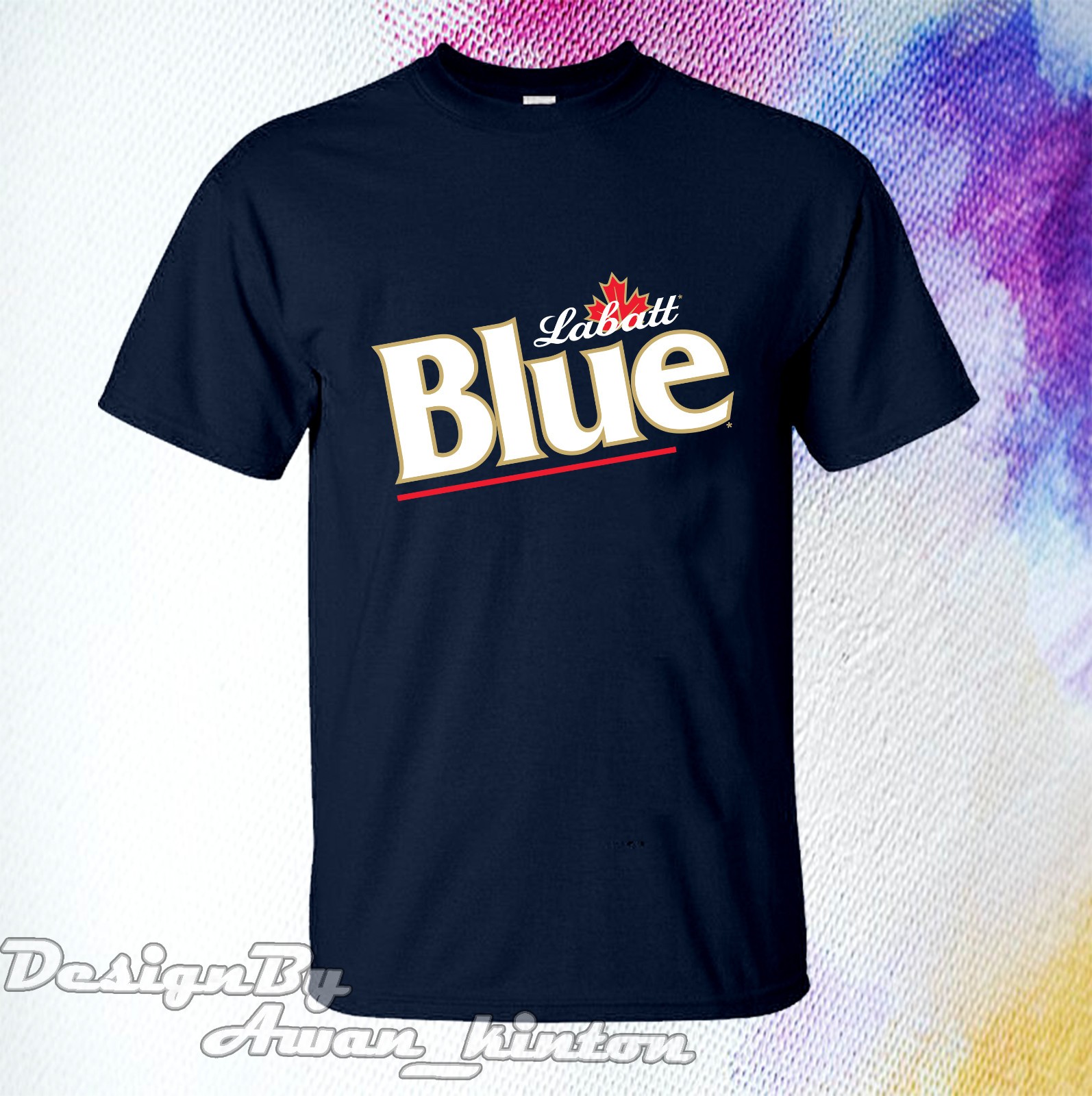 Clothing LABATT BLUE LIGHT Funny Logo TSHIRT Cotton Made In USA gallery