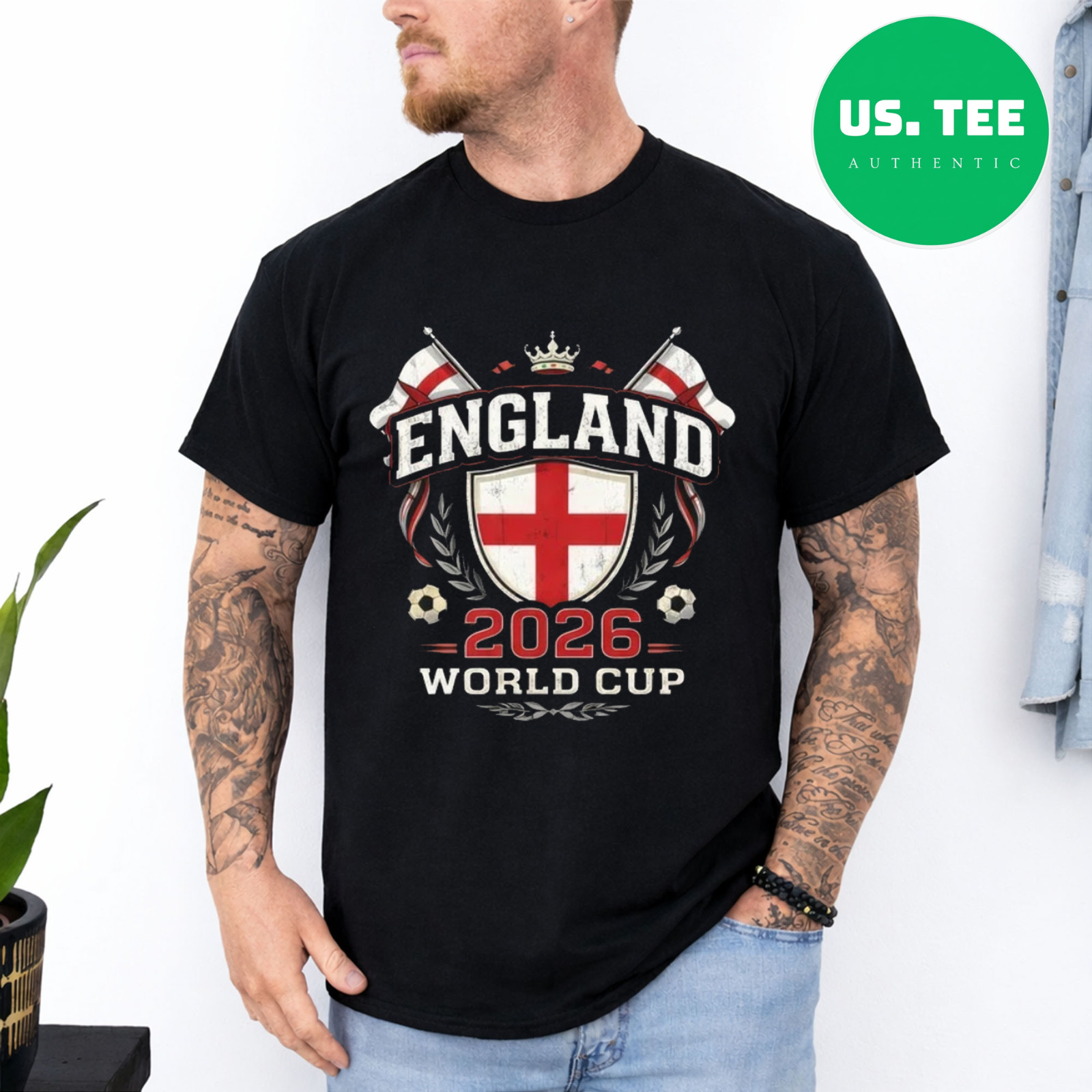 England World Cup 2026 Football Fan T Shirt English Soccer Graphic Tee gallery