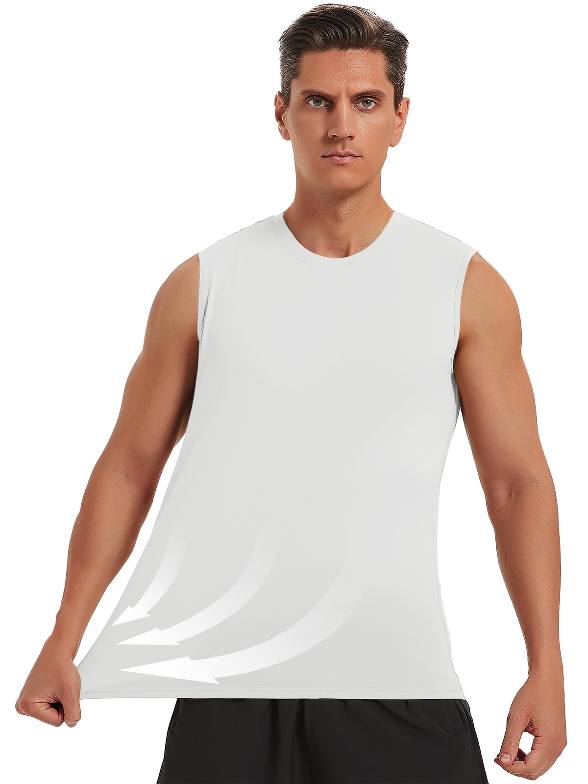 Men's Sleeveless Muscle Tee Cotton Tank Tops Gym Fitness Casual Swim Sport Shirt gallery