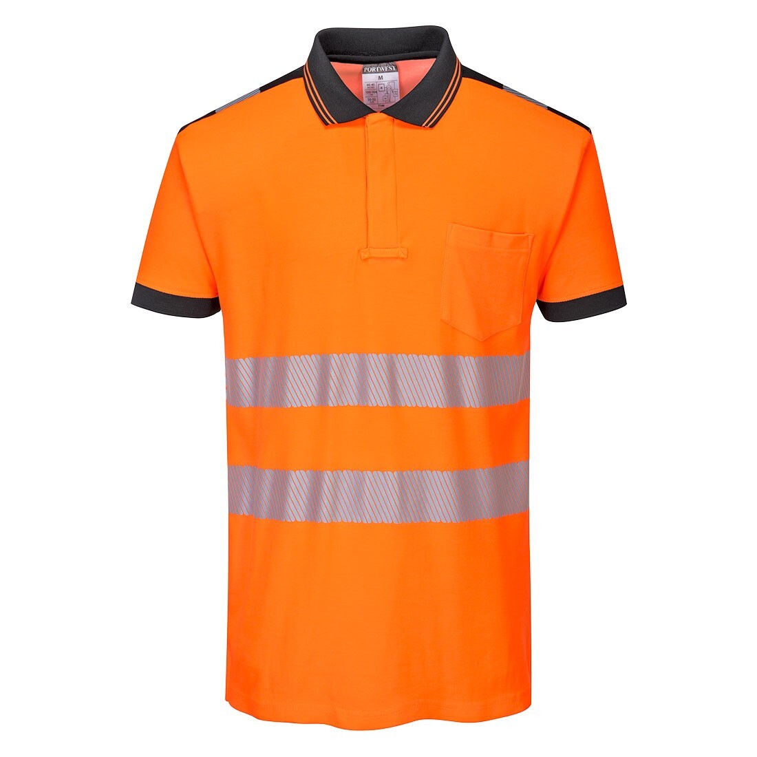 Mens Hi Vis Visibility Polo Shirt Short Sleeve Moisture Wicking Safety Work Top gallery