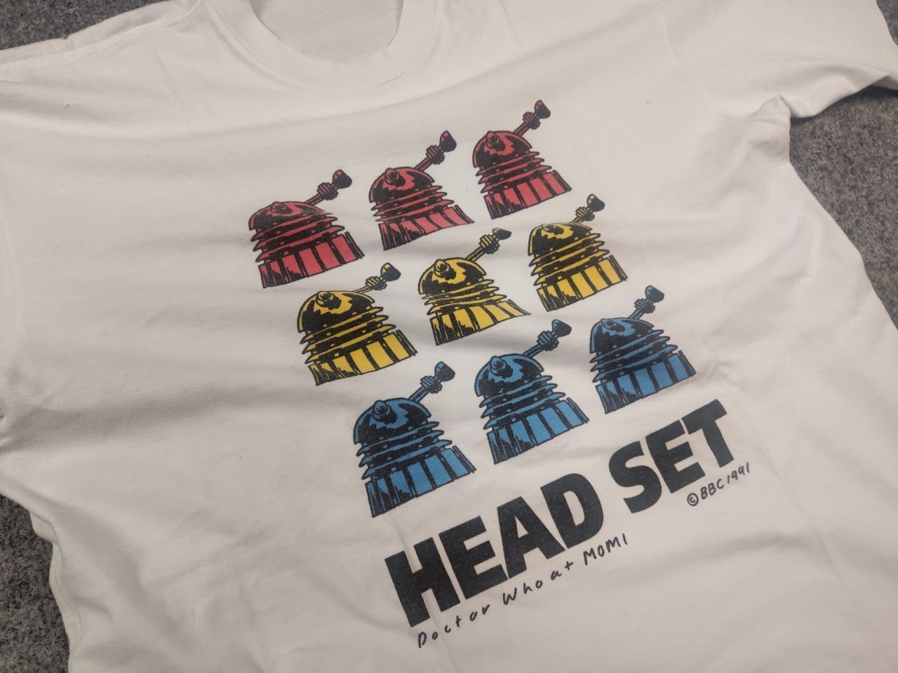 Vintage 1991's Heat Set Doctor Who at Momi Graphic Logo White Shirt Tee Promo gallery